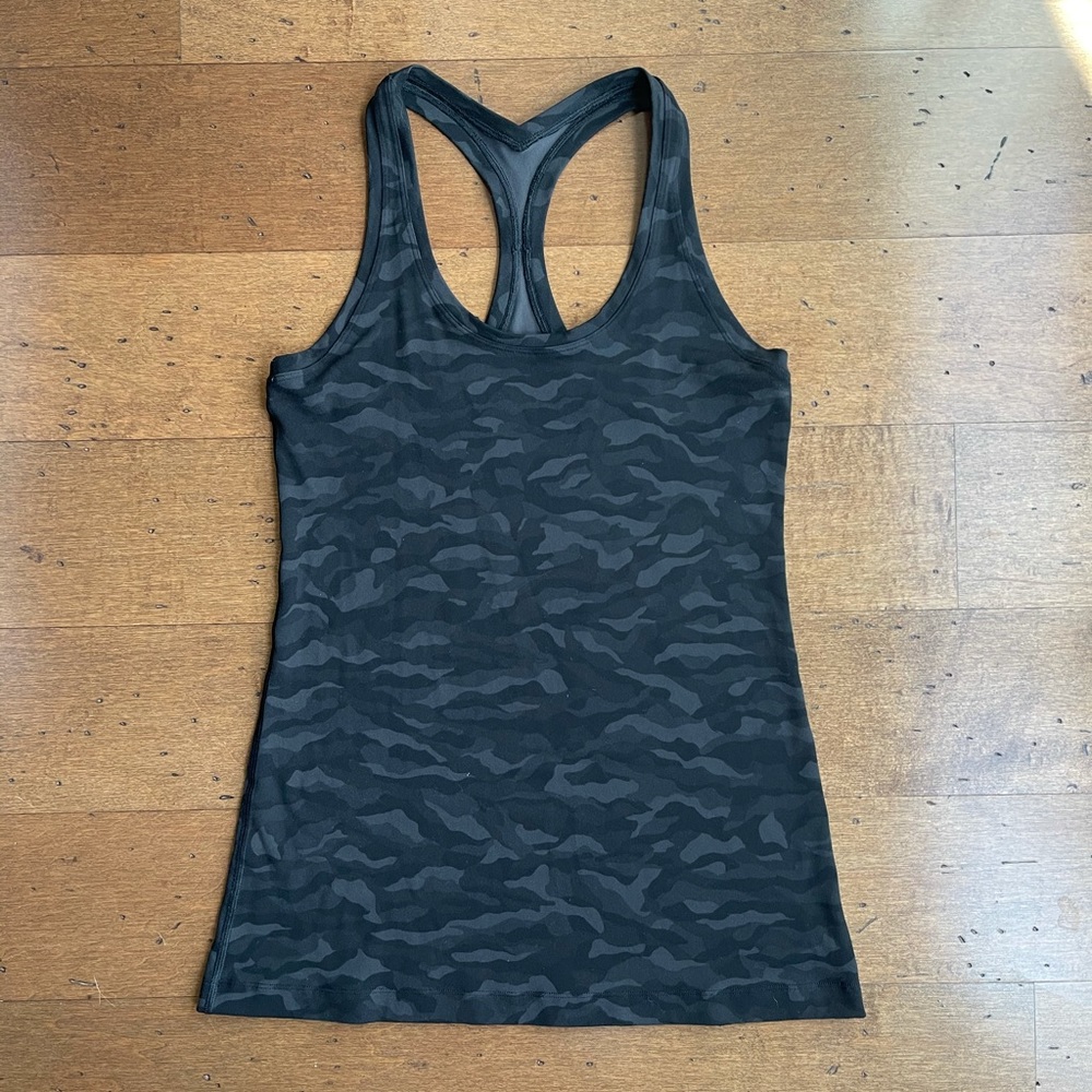 Lululemon Cool Racerback Tank II Black Camo